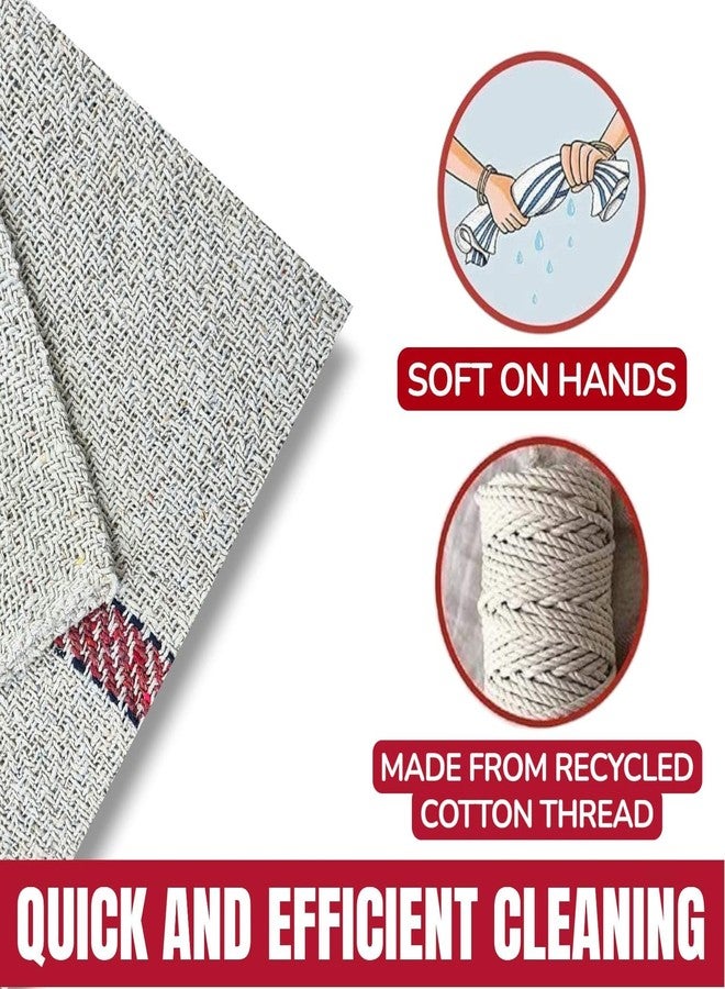 RIANZ® Floor Cleaning Mop Cloth - 54x54 cm Reusable Cotton Mopping Pad for Wet & Dry Cleaning | Highly Absorbent, Quick Dry, Durable Cleaning Cloth for Home & Office Floors (White - Pack of 2) - Image 2
